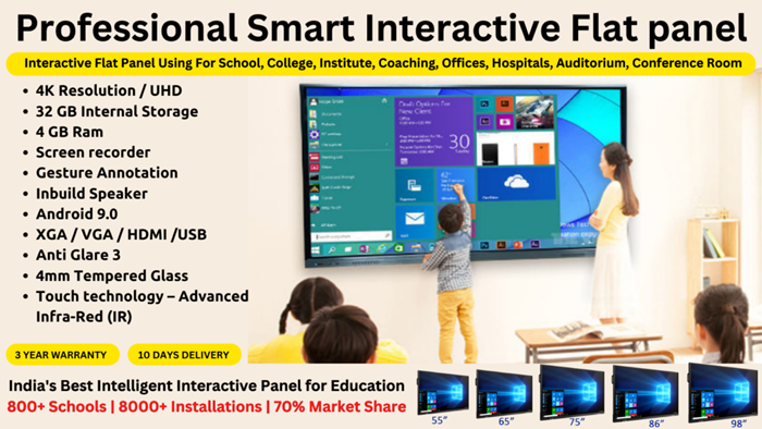 Interactive Flat Panel | Digital Board | Touch Screen Board Price in India