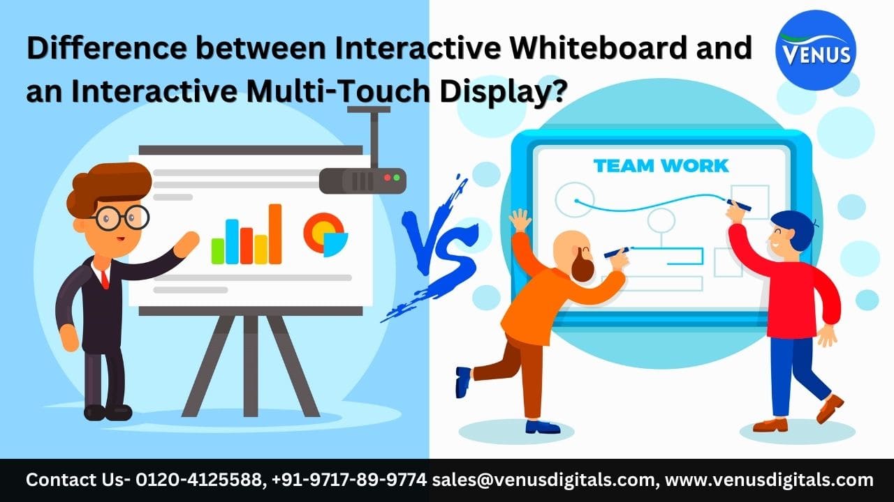 What is the difference between an Interactive Whiteboard and an Interactive Multi-Touch Display?